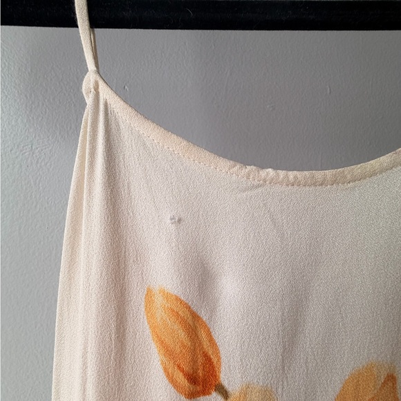 Reformation Myrtle Maxi Dress - Cream with Yellow Floral Motif - Picture 5 of 8